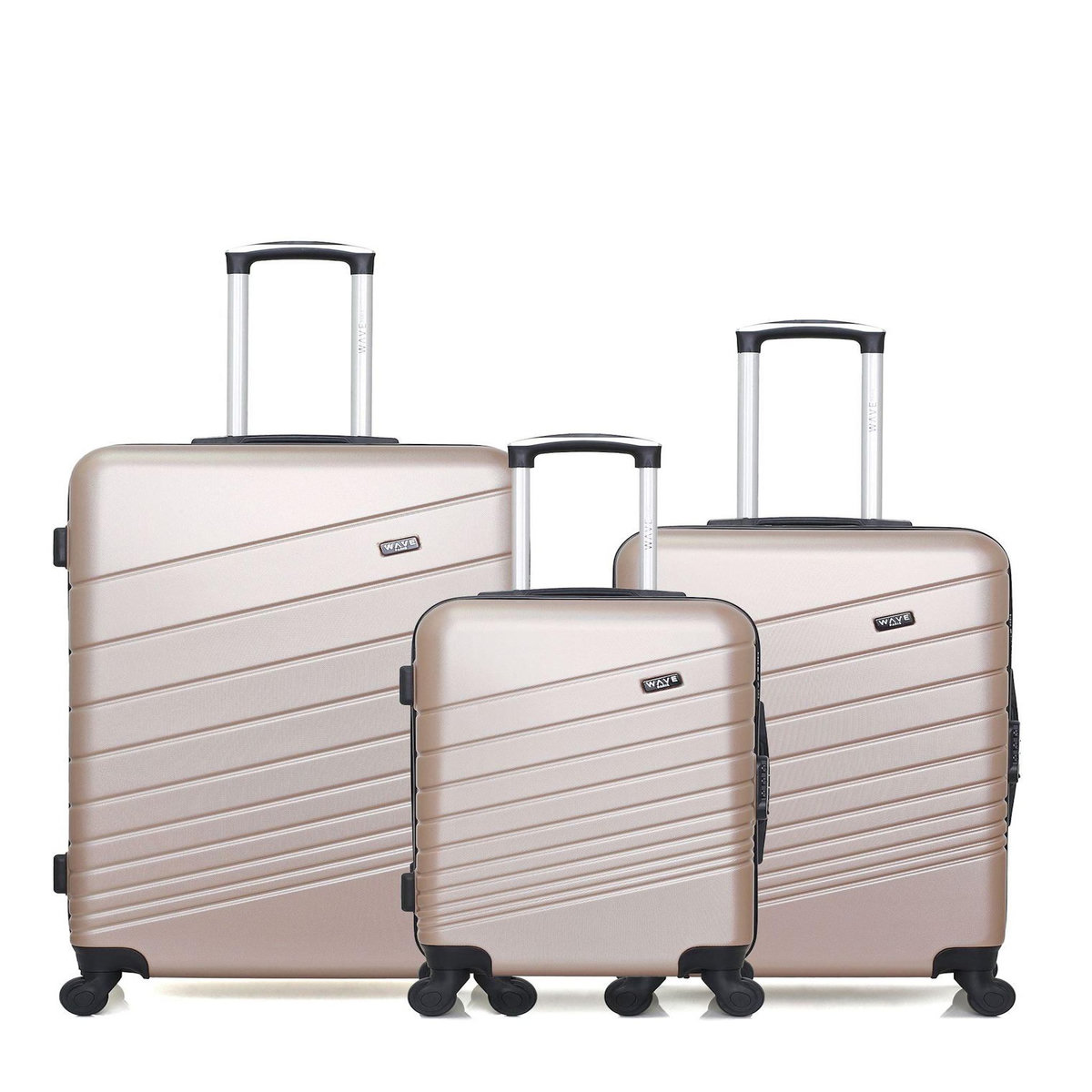 WAVE PARIS WAVE PARIS - Lot de 3 - Valises grand format, weekend et cabine TIGRE