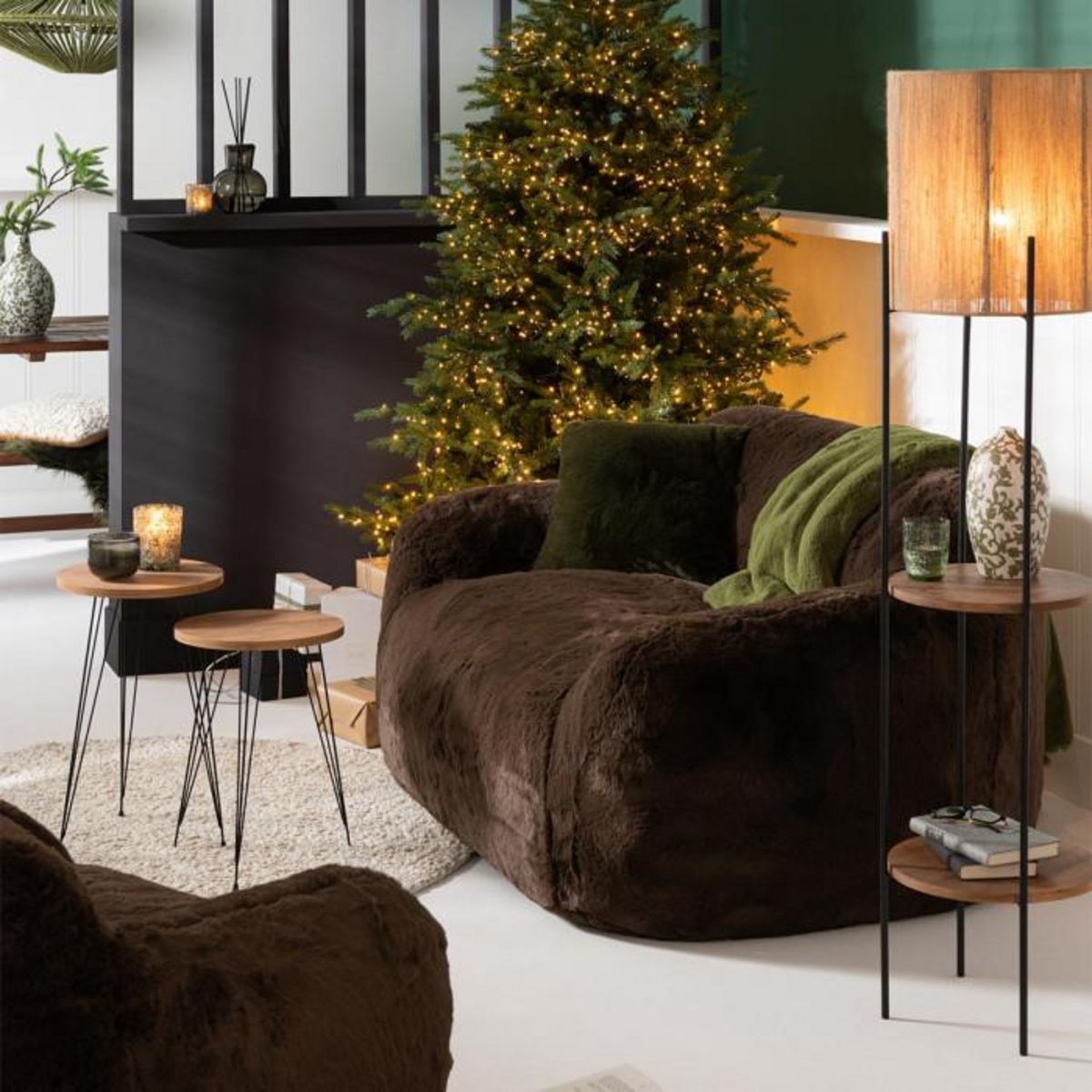 Paris Prix Lampadaire en Bois  Manguier  160cm Naturel