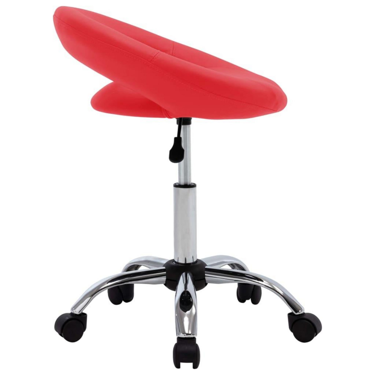 VIDAXL Chaise pivotante a manger Rouge Similicuir