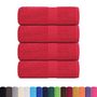 Voir la diapositive 2 : VIDAXL Serviettes de visage 4 pcs rouge 30x30 cm 360 g m² 100% coton