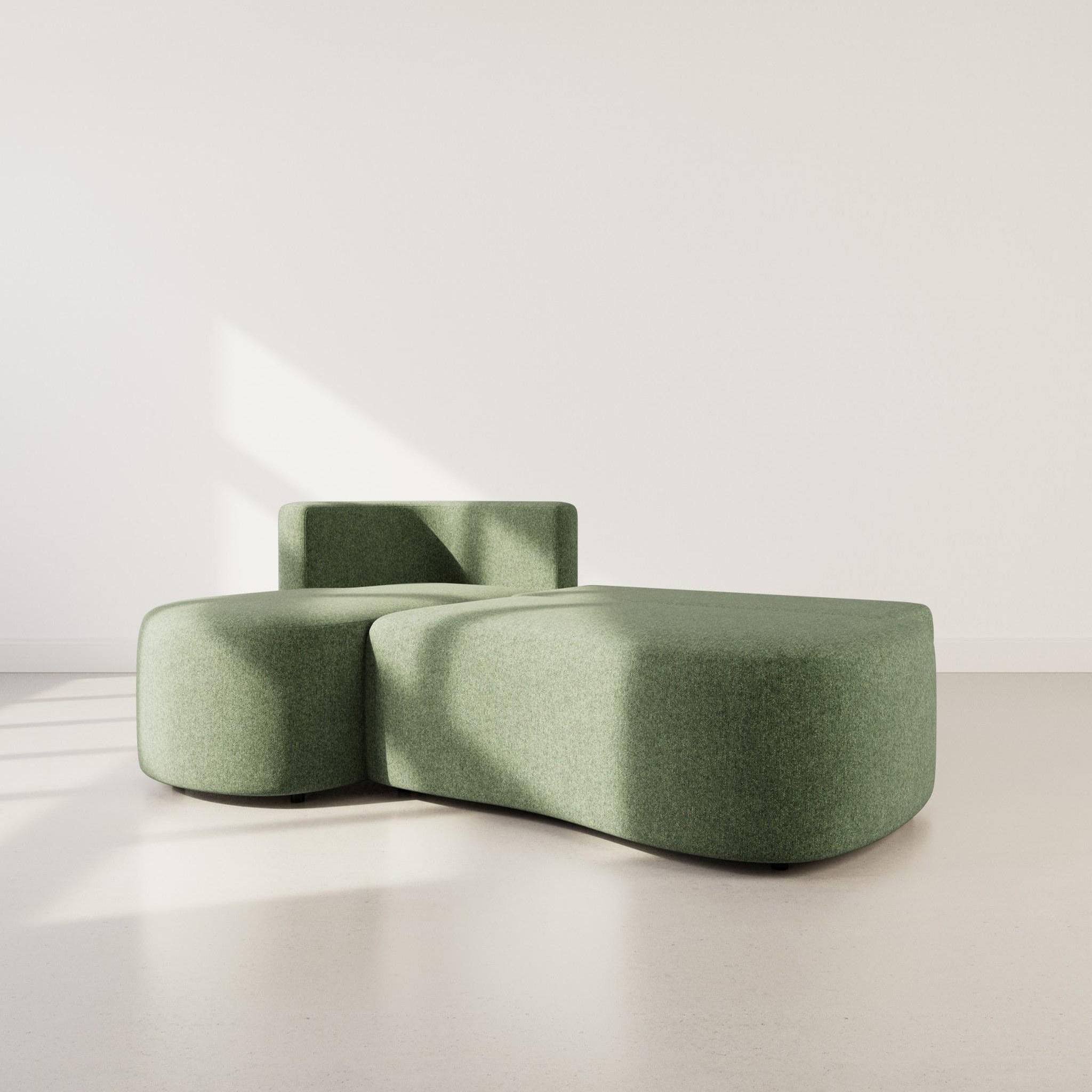 Voir la diapositive 2 : BEST MOBILIER Mahina - canapé d'angle gauche 4 places convertible avec coffre en tissu texturé