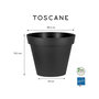 Voir la diapositive 2 : Eda Pot de fleur rond Toscane Ø 100 x H.79 cm - Anthracite - Eda