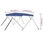Voir la diapositive 6 : VIDAXL Auvent bimini a 4 arceaux Bleu 243x196x137 cm