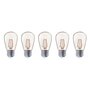 Voir la diapositive 2 : Lumisky Lot de 5 ampoules vintages PARTY BULB FILAMENT Blanc Aluminium E27