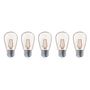 Voir la diapositive 2 : Lumisky Lot de 5 ampoules vintages PARTY BULB FILAMENT Blanc Aluminium E27