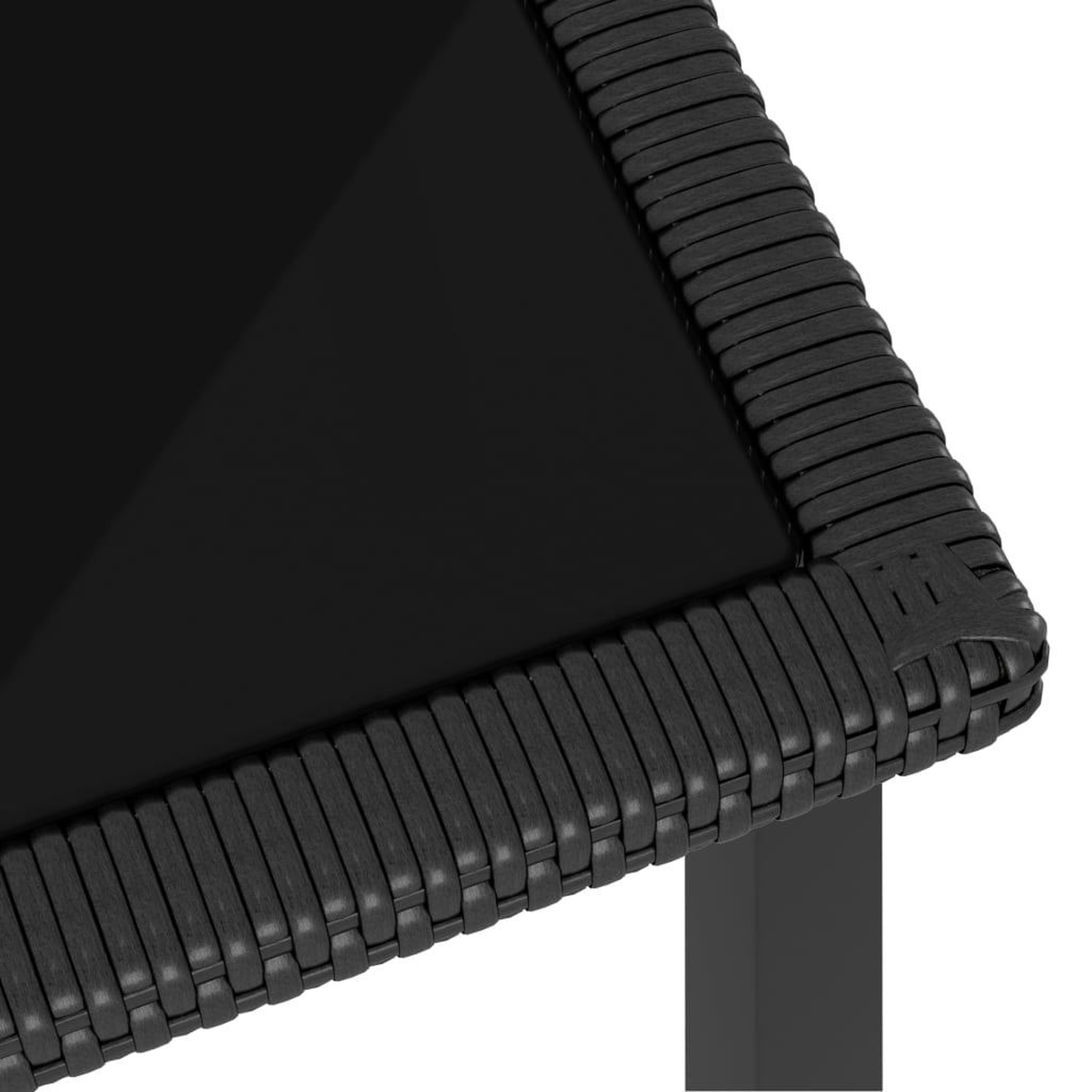 Voir la diapositive 4 : VIDAXL Table a dîner de jardin Noir 180x70x73 cm Resine tressee