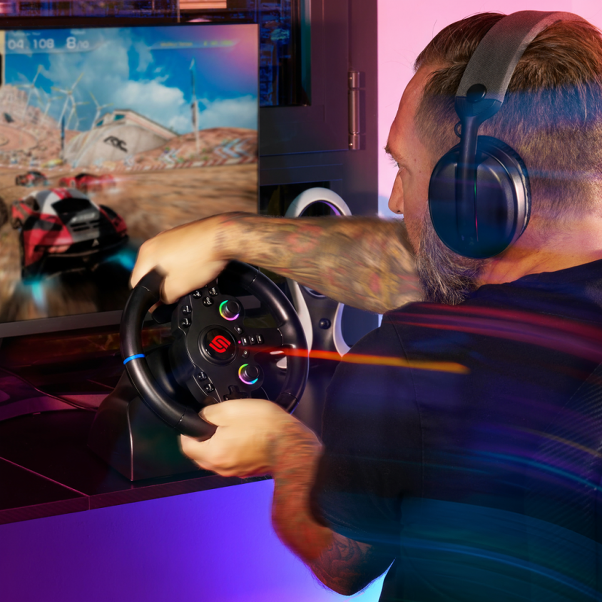 Voir la diapositive 2 : Subsonic 220 rs-5 volant ps5 et pc