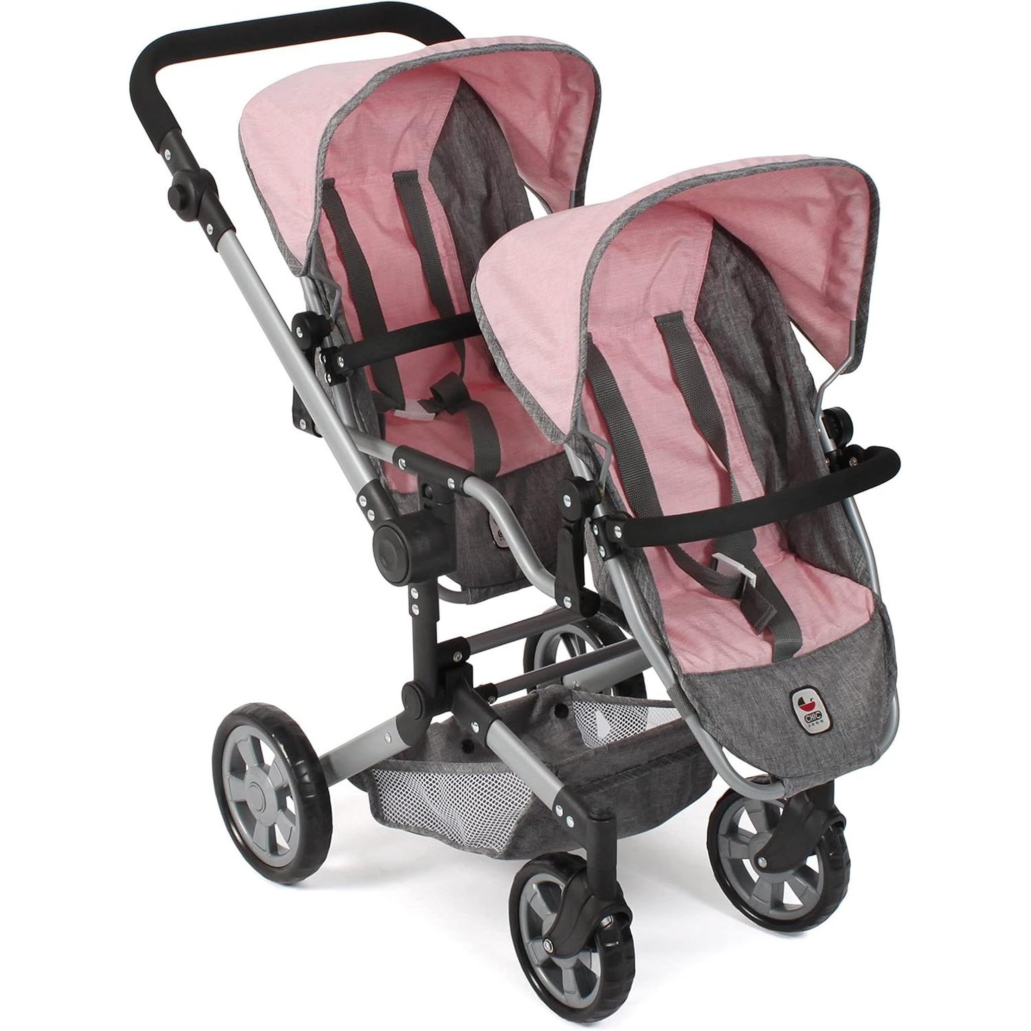 BAYER CHIC 2000 Poussette de poupée Linus Duo Mélange gris-rose