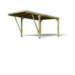 Forest Style Carport toit plat - Bois traité autoclave - 16,5 m² - VICTOR MODERN