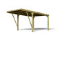 Voir la diapositive 1 : Forest Style Carport toit plat - Bois traité autoclave - 16,5 m² - VICTOR MODERN