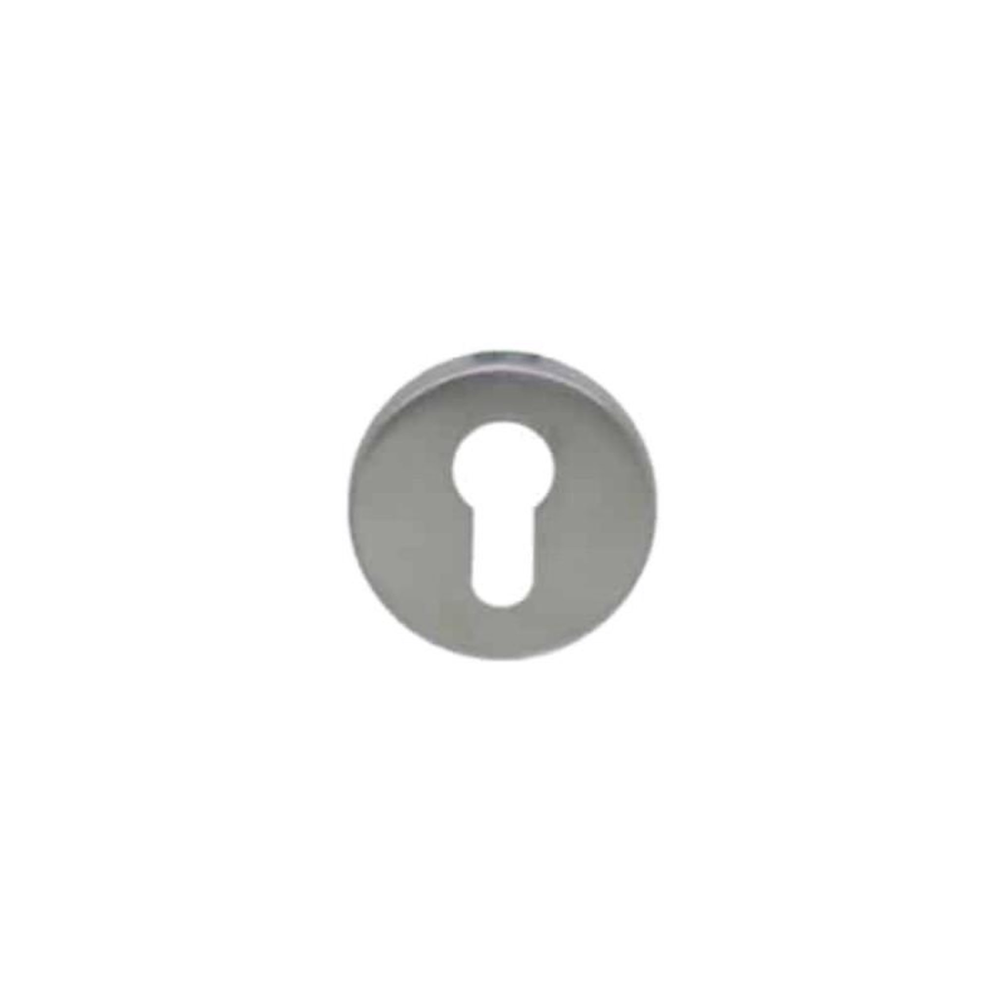 Voir la diapositive 2 : ESPACE-BRICOLAGE Paire de rosace ronde pour porte - Cylindre - Inox