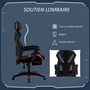 Voir la diapositive 6 : VINSETTO Vinsetto Fauteuil gaming chaise gamer réglable pivotant dossier inclinable repose-pied polyester rouge noir