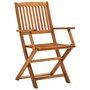 Voir la diapositive 2 : VIDAXL Chaises pliables d'exterieur lot de 2 Bois d'acacia solide