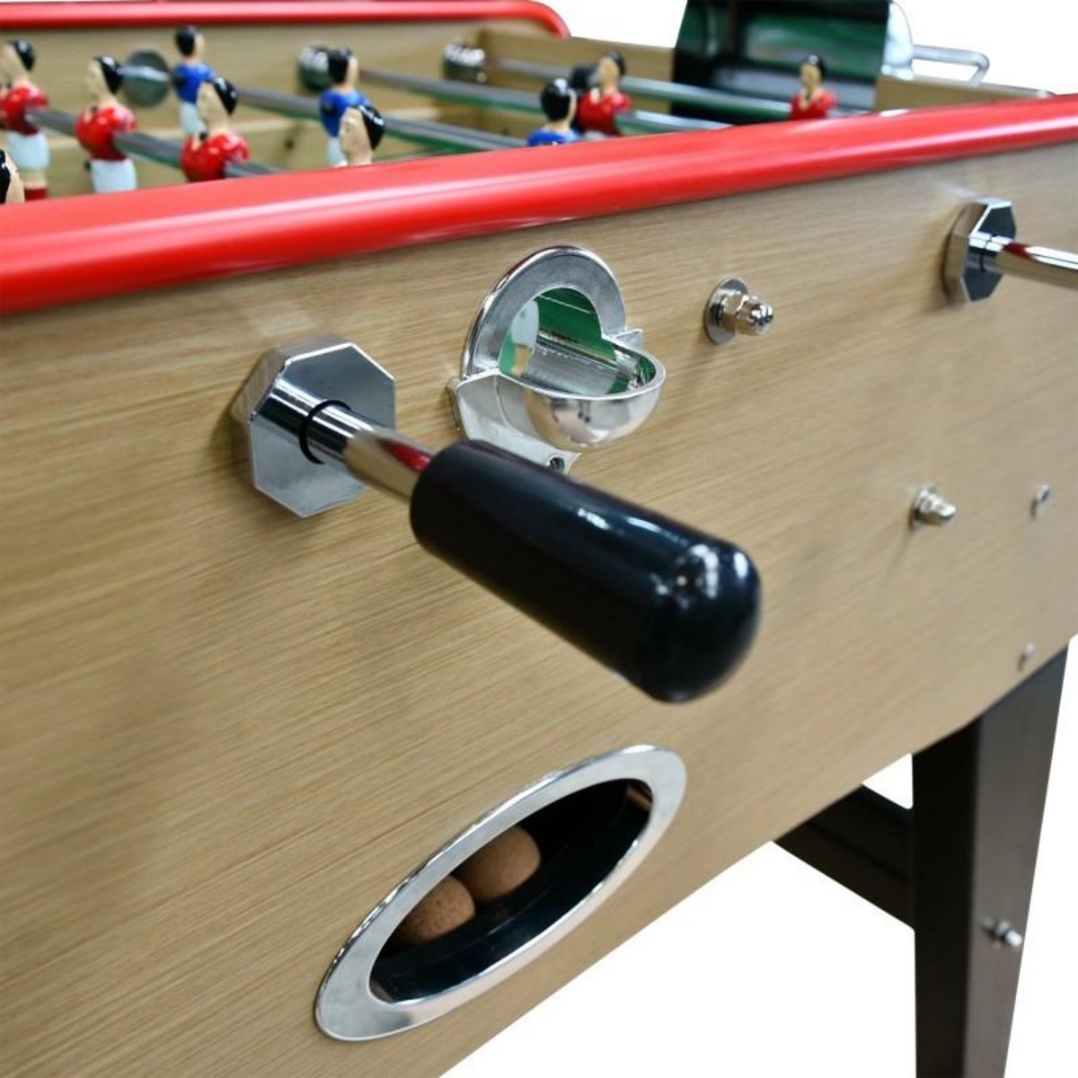 PLAY4FUN Baby-foot CLASSIC type Bistrot - 151 x 77 x 91 cm - Table de Baby-foot avec barres télescopiques et Balles Lièges Inclus