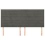 Voir la diapositive 3 : VIDAXL Tetes de lit 4 pcs Gris fonce 100x5x78/88 cm Velours