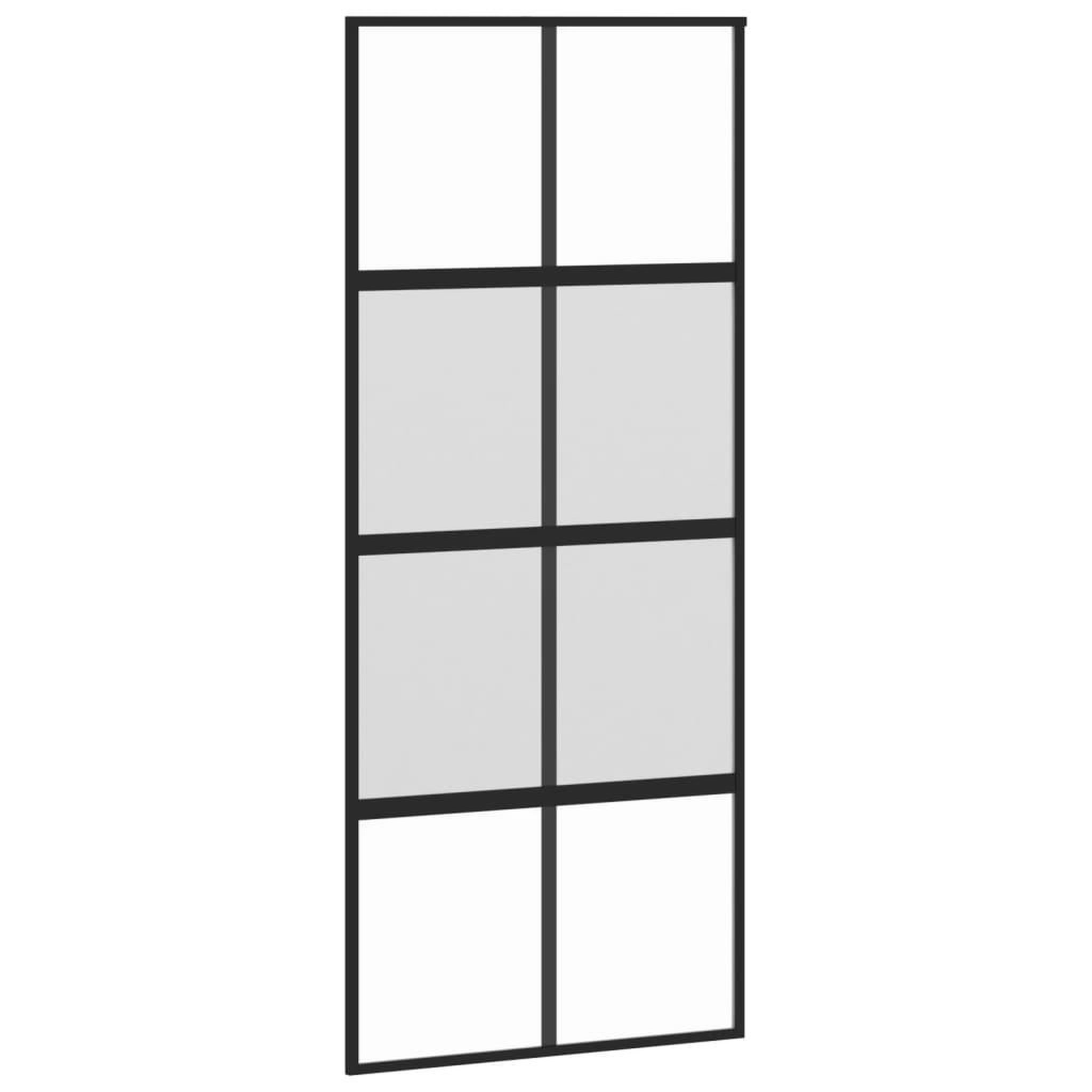 Voir la diapositive 2 : VIDAXL Porte coulissante noir 90x205 cm verre trempe aluminium