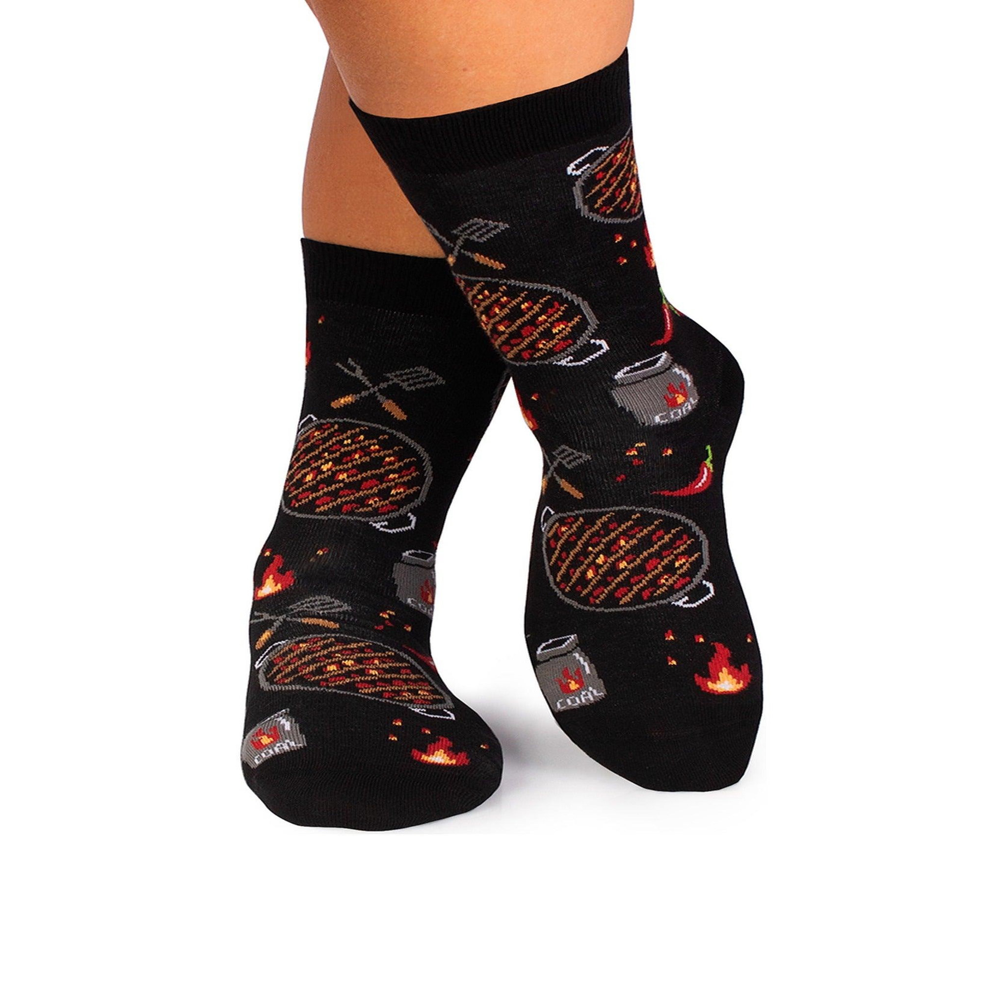 PIRIN HILL Chaussettes Coton Bio Barbecue. Coloris disponibles : Noir