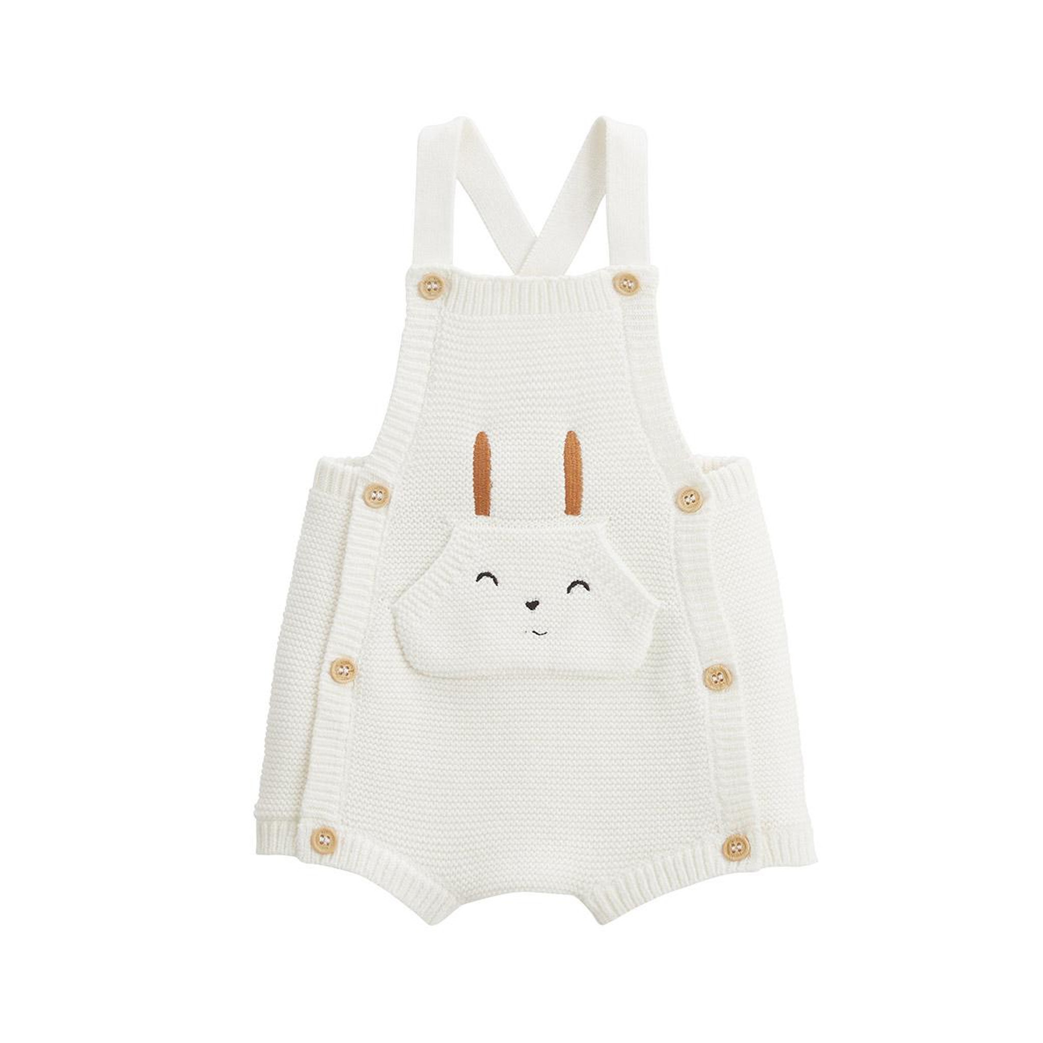 Petit Béguin Salopette bébé en tricot Hello Baby. Coloris disponibles : Beige