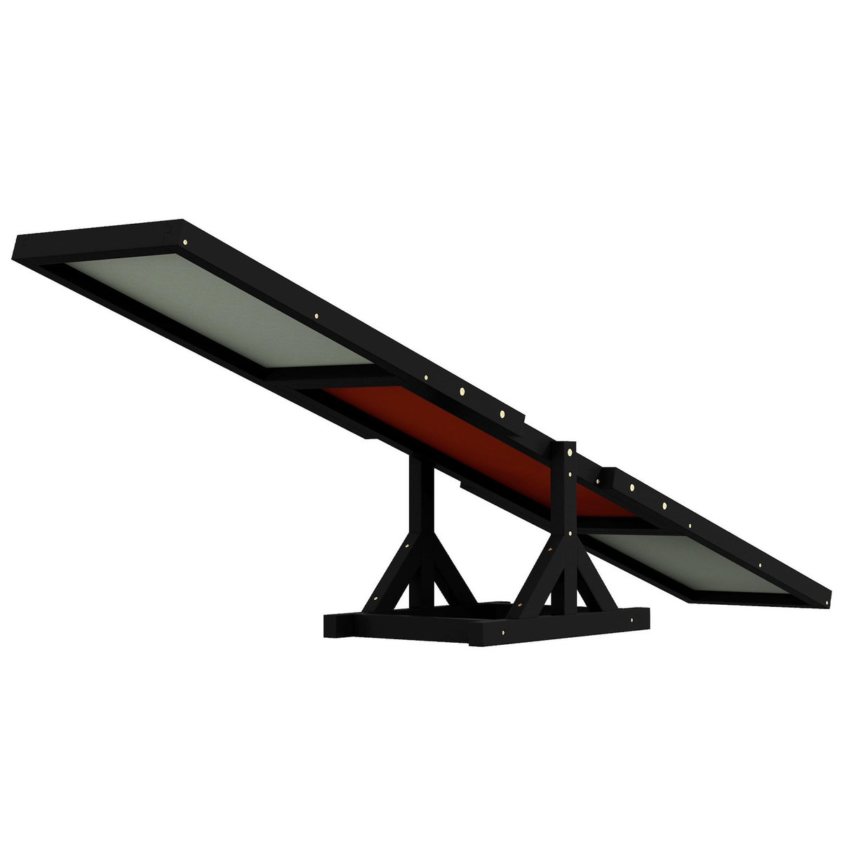 PAWHUT Agility sport pour chien bascule - bascule pour chien - équipement entrainement chien - bois sapin pré-huilé feutre bitumé antidérapant noir blanc