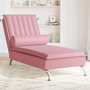 Voir la diapositive 1 : VIDAXL Chaise longue de massage avec traversin rose velours
