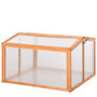 Voir la diapositive 1 : OUTSUNNY Mini serre de jardin serre à tomates dim. 90L x 80l x 58H cm toits ouvrables panneaux de polycarbonate bois sapin pré-huilé