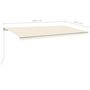 Voir la diapositive 6 : VIDAXL Auvent automatique capteur de vent/LED 6x3 m Creme