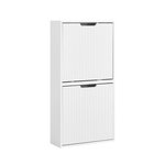 SOBUY SoBuy - Meuble À Chaussures 2 portes - Blanc - 50x19x100cm - Minimaliste - FSR204-W