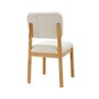 Voir la diapositive 5 : SWEEEK Lot de 2 chaises scandinaves piètement en bois d'hévéa revêtement bouclette