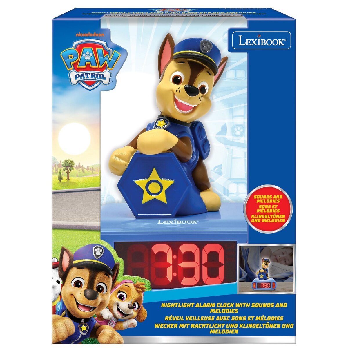Lexibook Réveil avec veilleuse Paw Patrol Chase en 3D