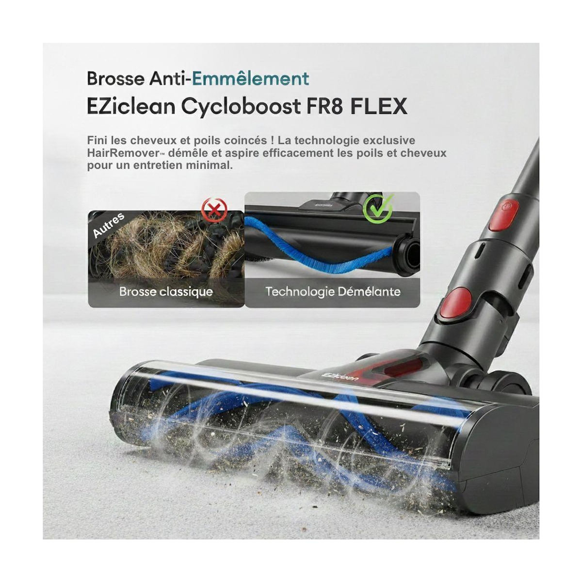 e.ziclean Aspirateur balai Cycloboost FR8 Flex