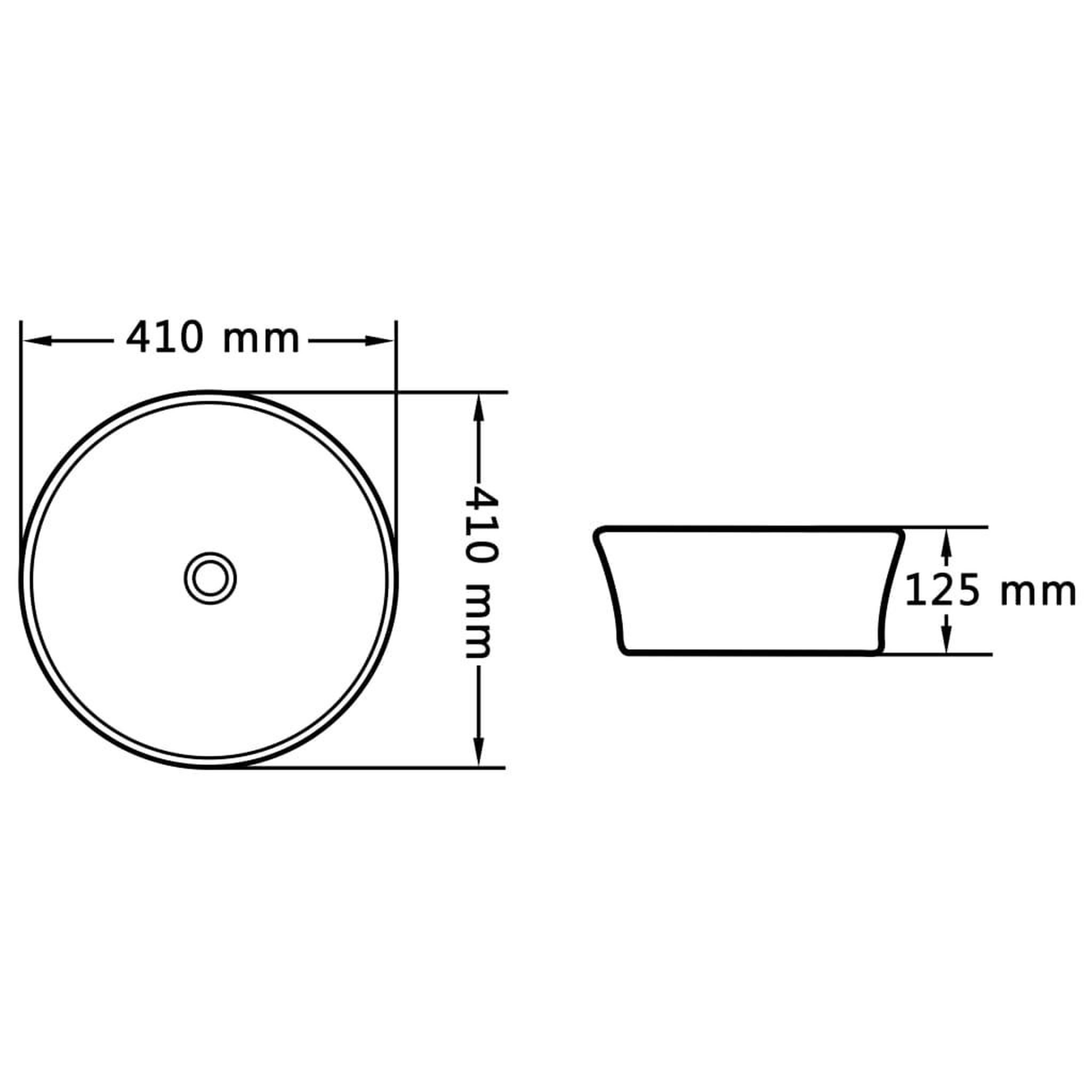 Voir la diapositive 6 : VIDAXL Lavabo 41x12,5 cm Ceramique Noir