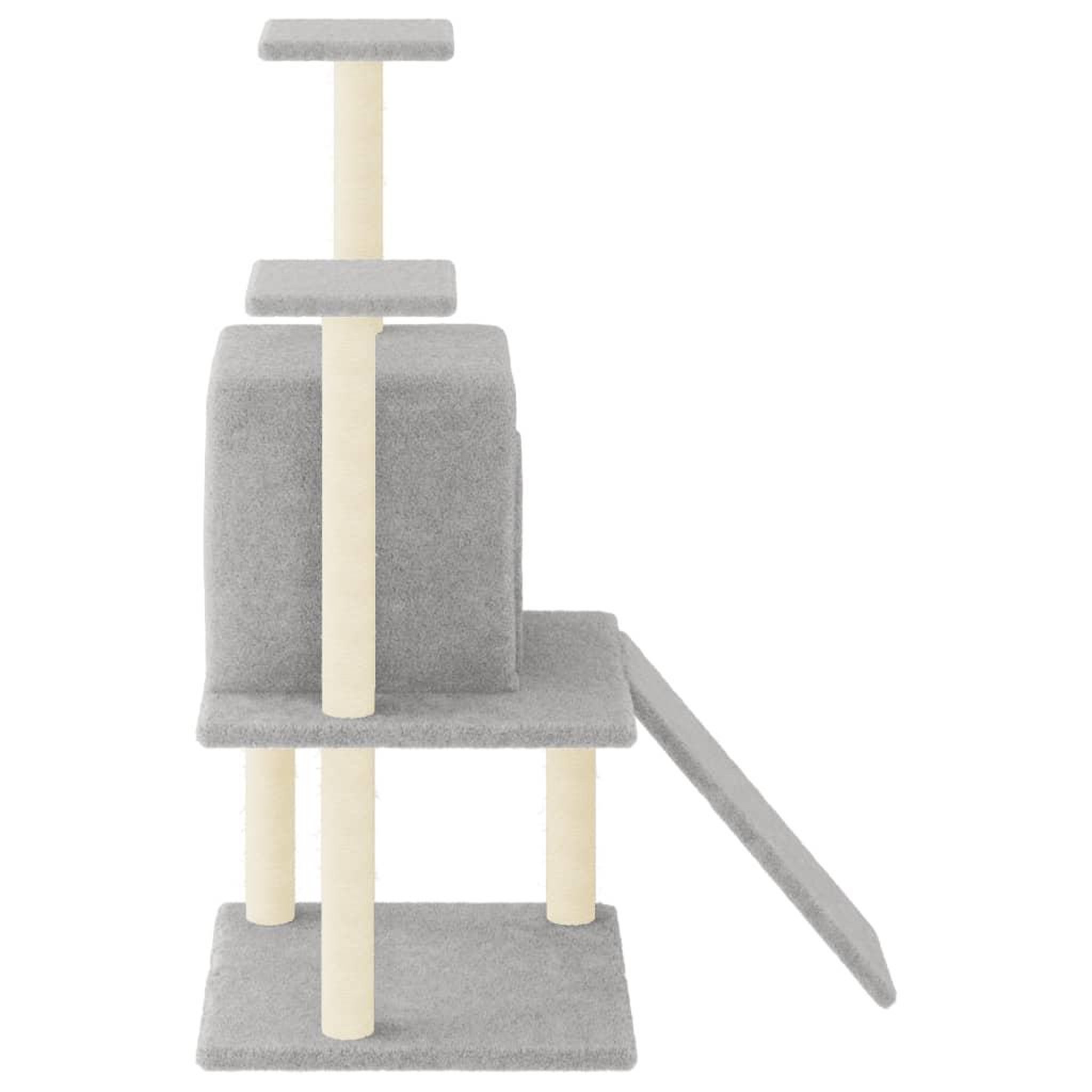 Voir la diapositive 4 : VIDAXL Arbre a chat avec griffoirs en sisal gris clair 110 cm