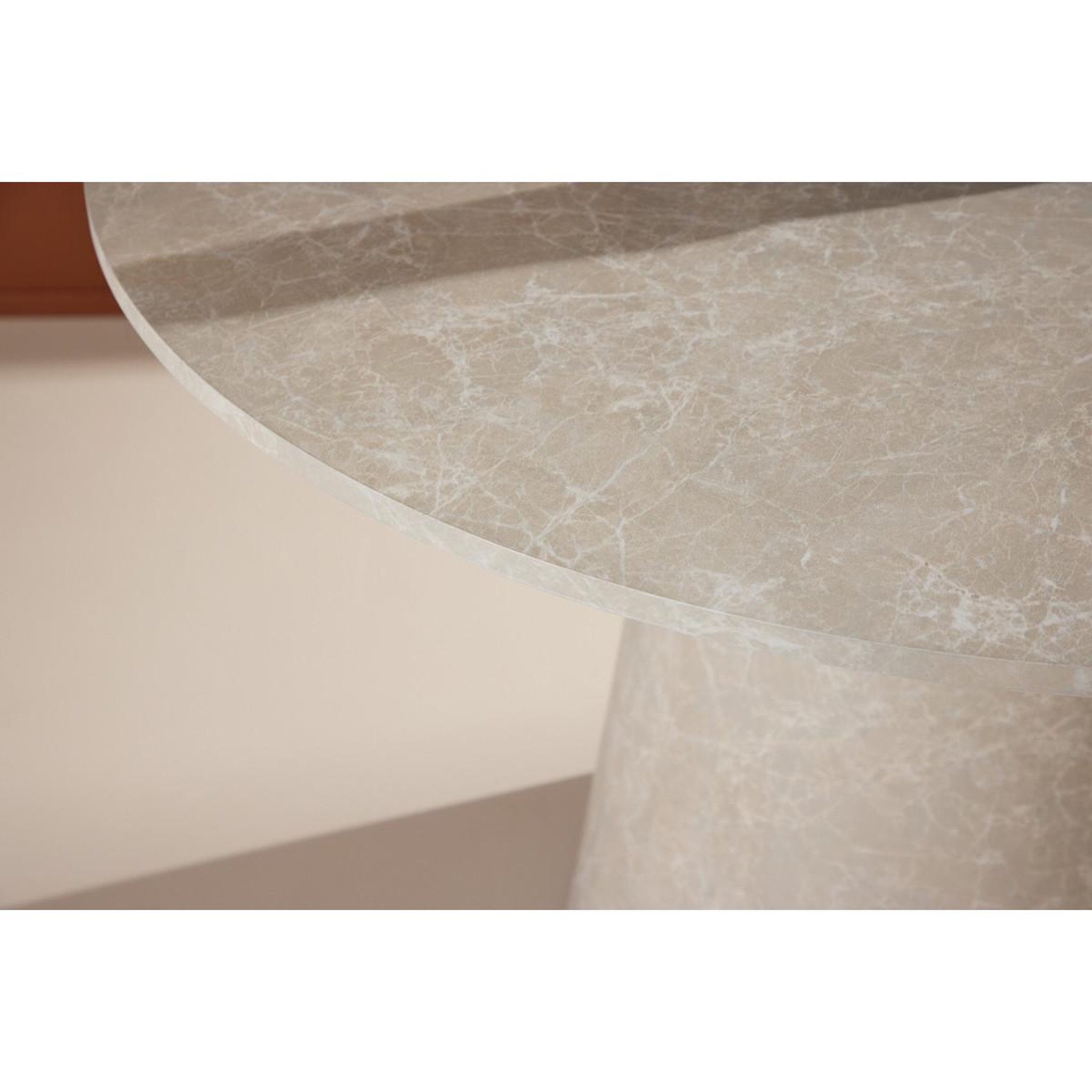 Voir la diapositive 3 : Paris Prix Table à Manger Ronde  Lanzo  120cm Beige