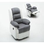 Habitat et Jardin Fauteuil relax  Buckingham  - 85 x 93 x 100 cm - Blanc / Gris clair