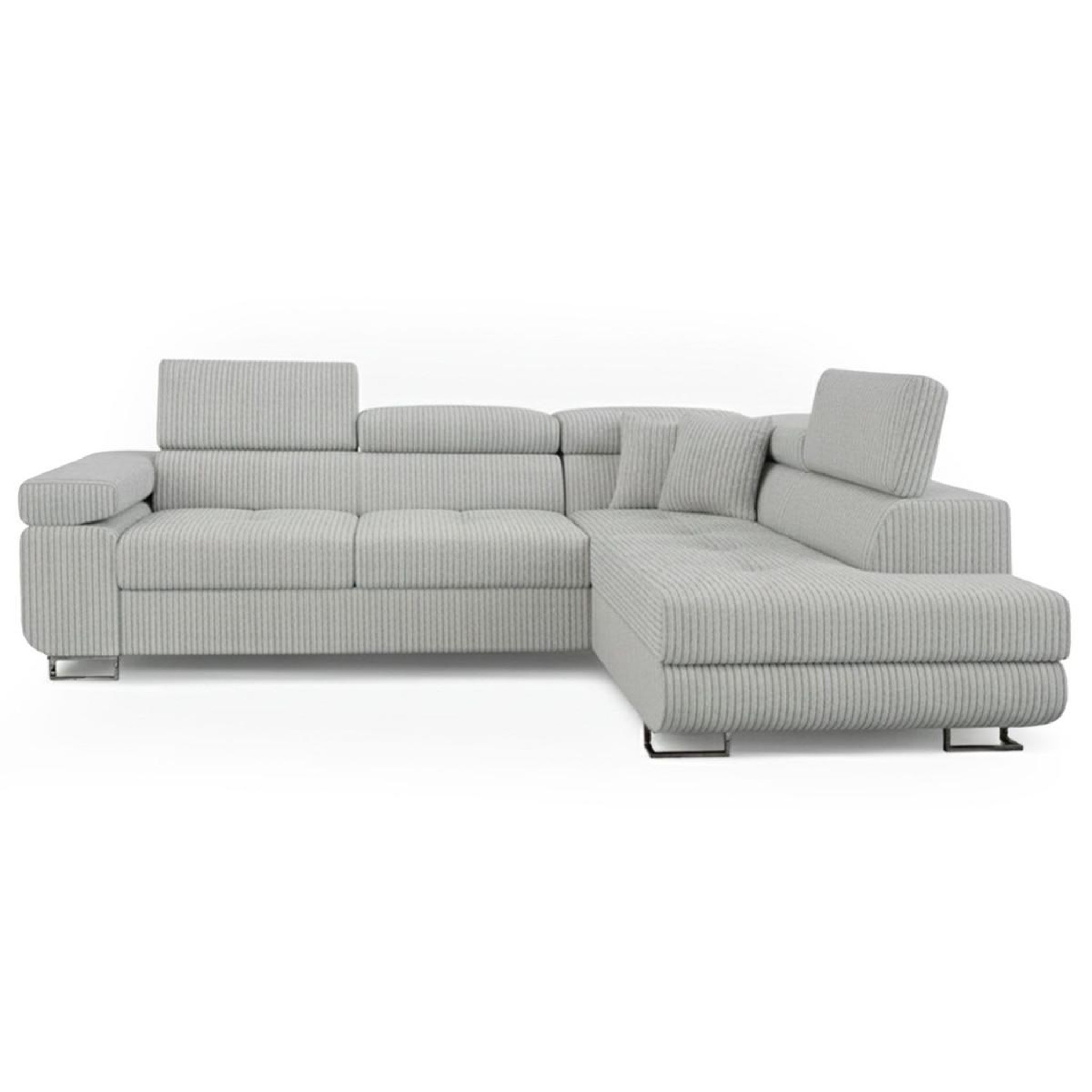 Paris Prix Canapé d'angle droit convertible  tony  275cm gris