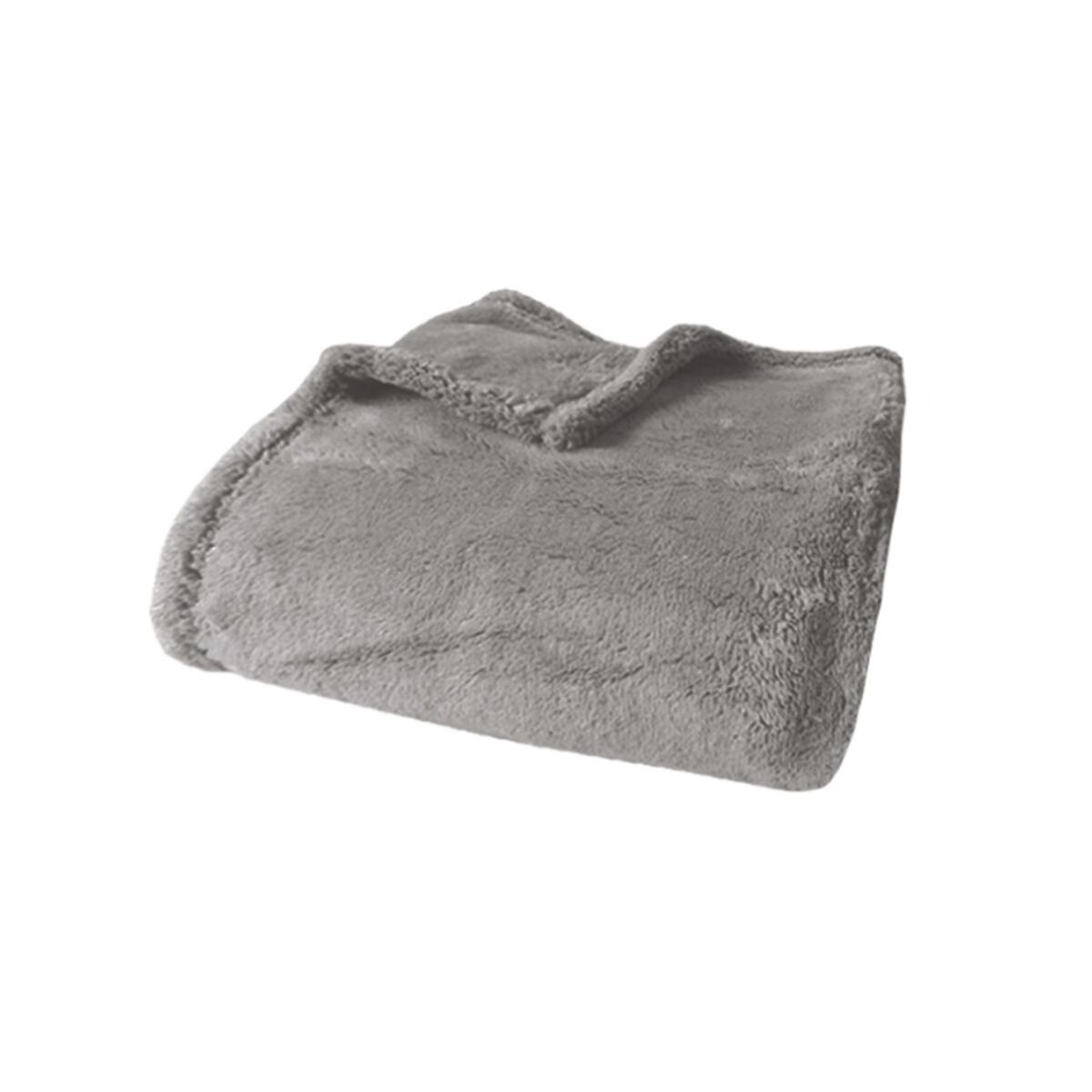 Plaid uni en polyester flanelle DOUDOU 