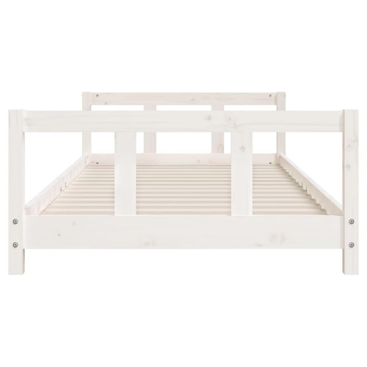 VIDAXL Cadre de lit pour enfants blanc 90x190 cm bois de pin massif