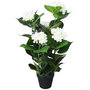 Voir la diapositive 1 : VIDAXL Plante hortensia artificielle avec pot 60 cm Blanc
