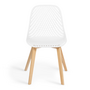 Voir la diapositive 3 : ID MARKET Lot de 6 chaises MANDY blanches pour salle à manger