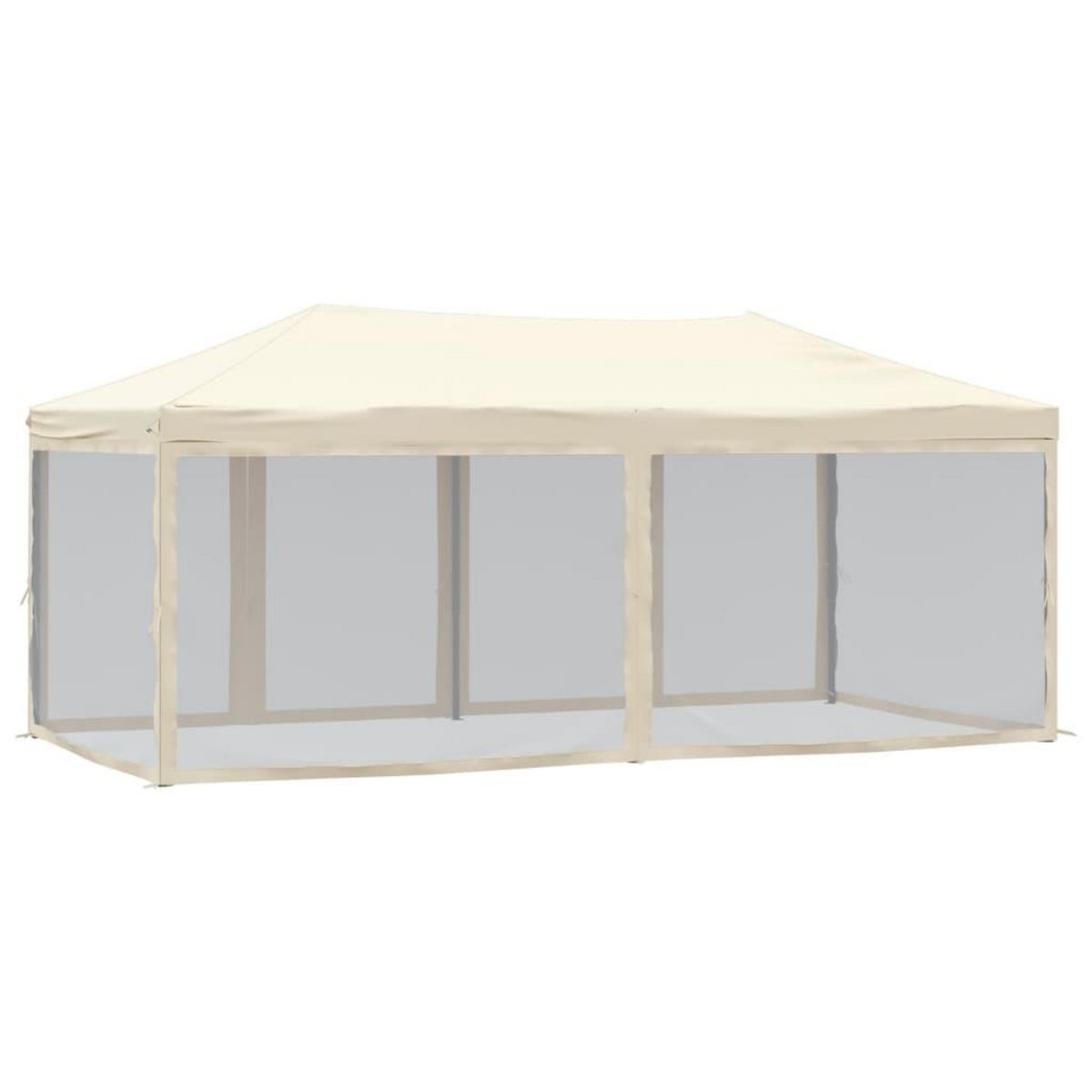 VIDAXL Tente de reception pliable avec parois Creme 3x6 m