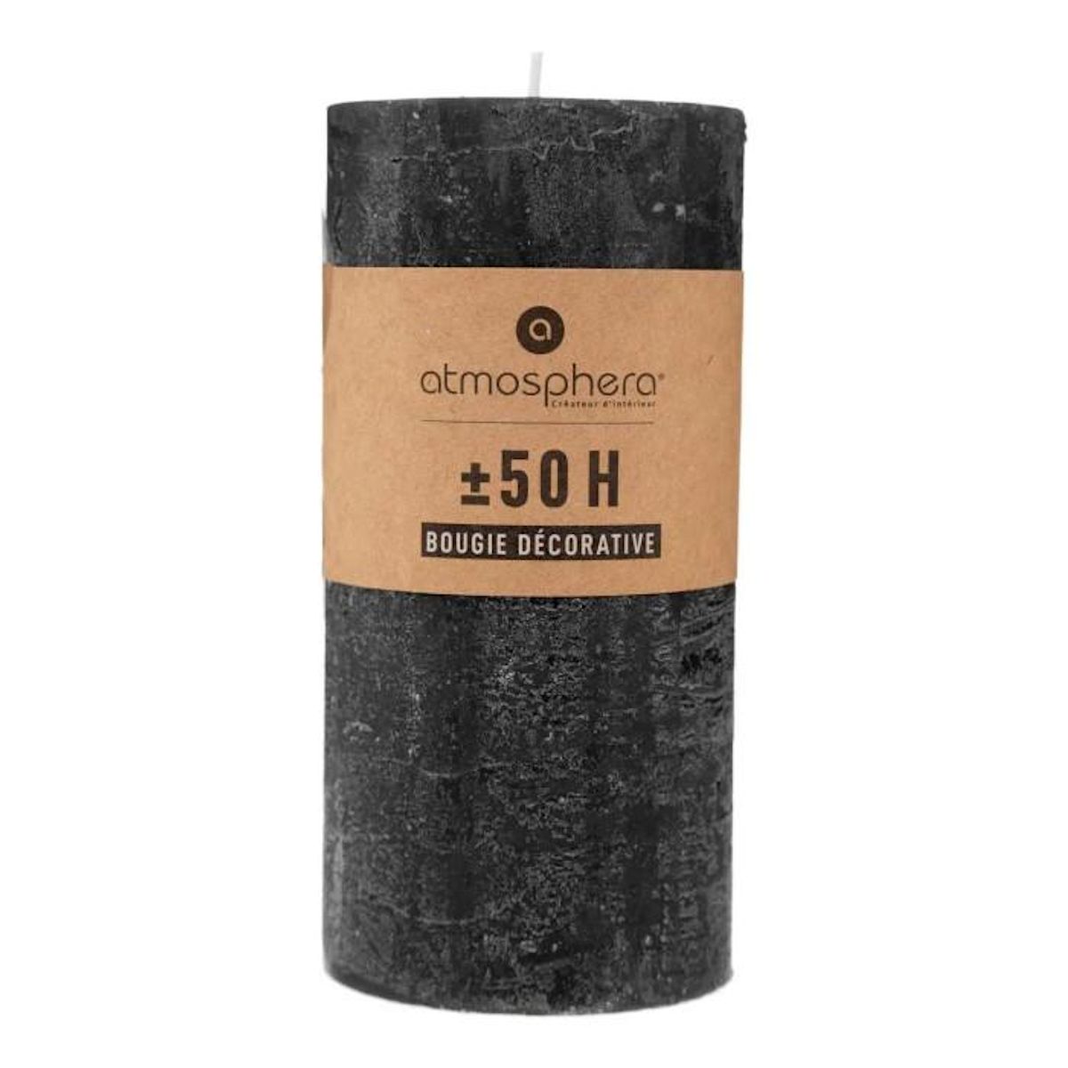 COMPTOIR DE LA BOUGIE Bougie Cylindrique  Rustic  14cm Noir