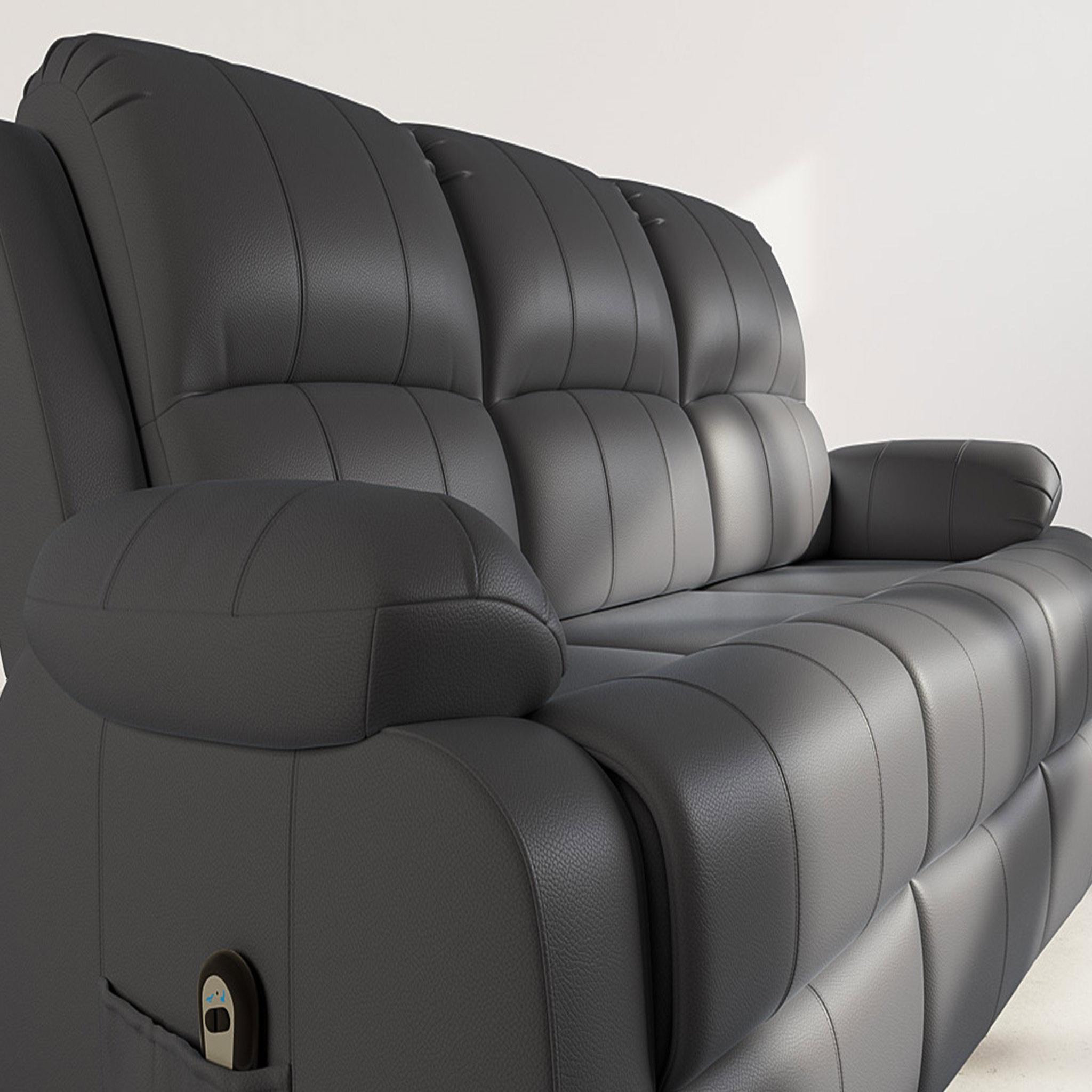 Voir la diapositive 4 : BEST MOBILIER Armand - canapé 3 places relax électrique en simili