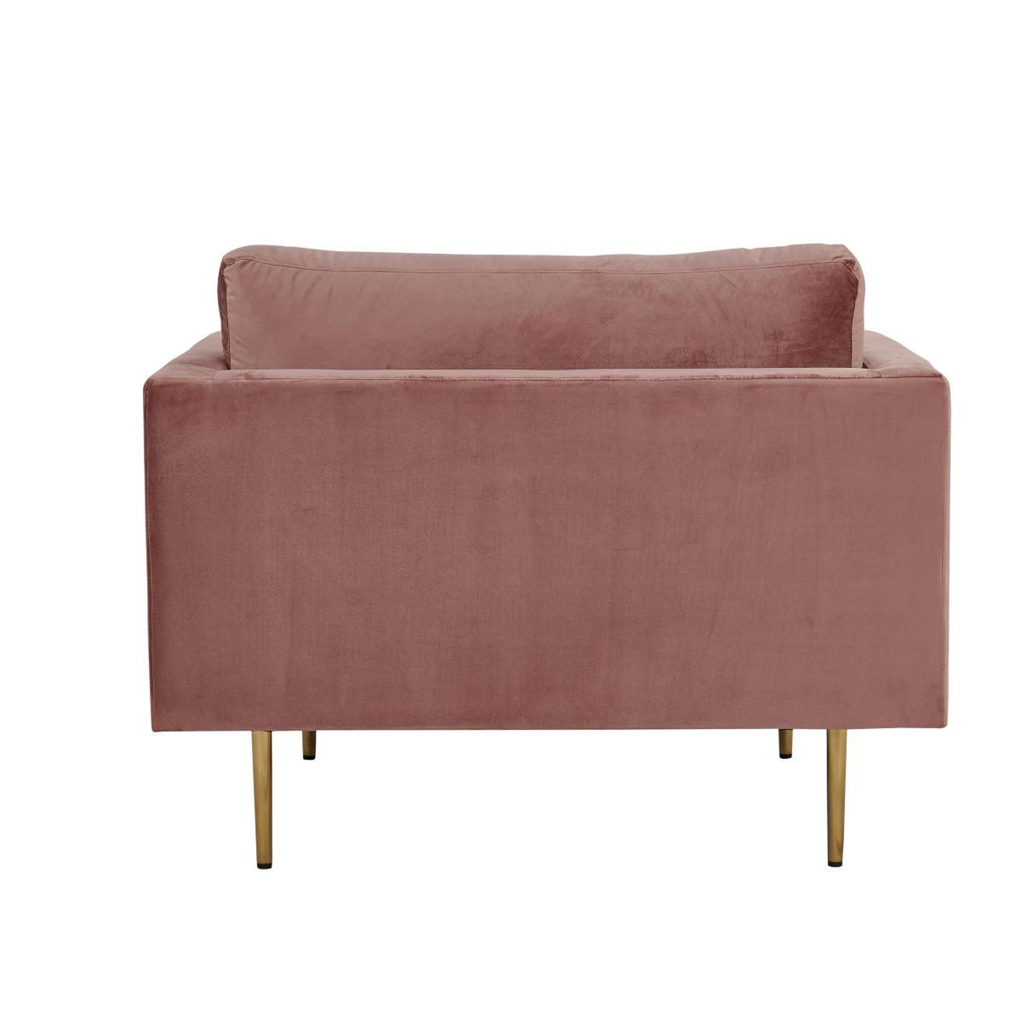 Voir la diapositive 3 : Paris Prix Fauteuil design en velours  boom  110cm rose & or
