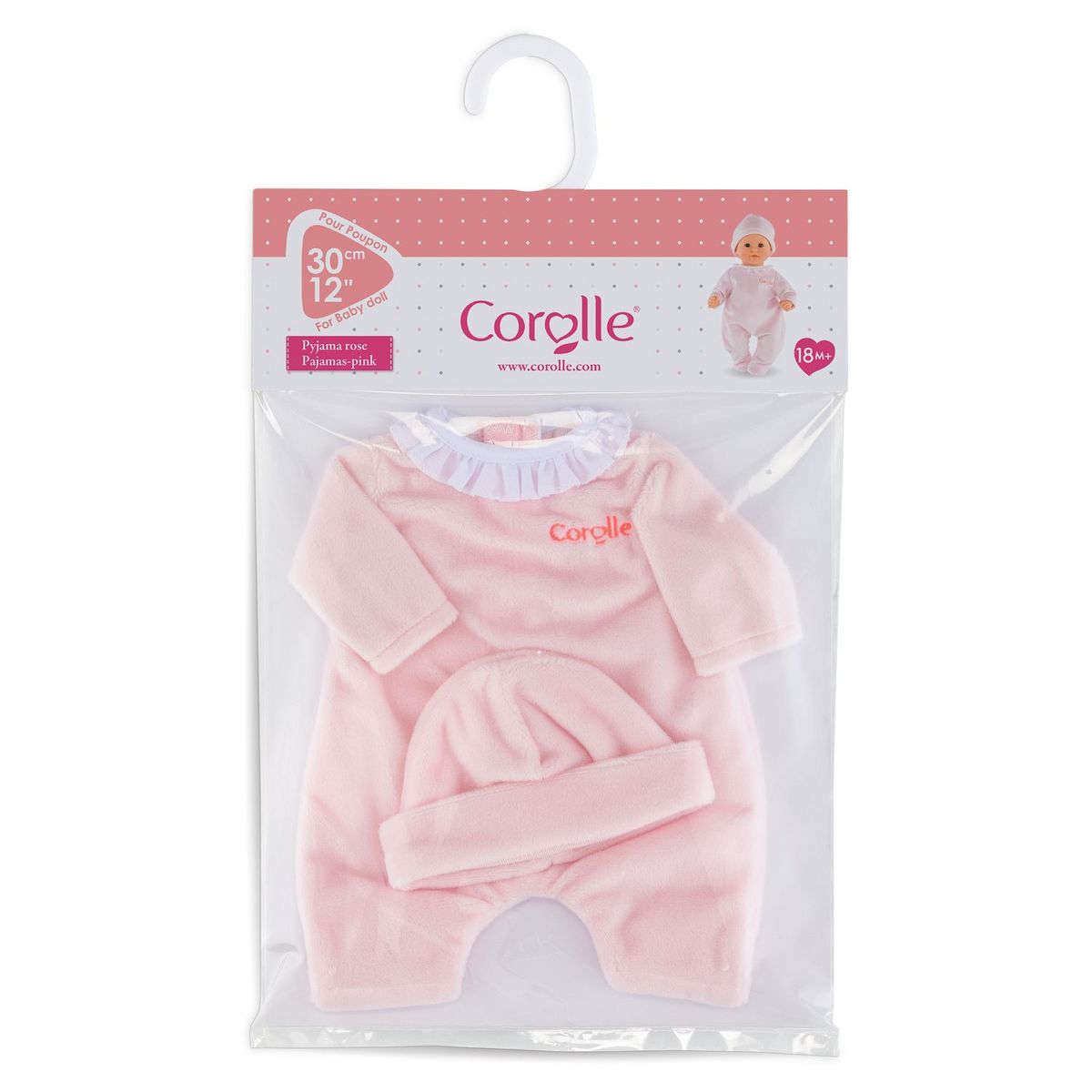 Corolle Pyjama rose pour poupon de 30 cm