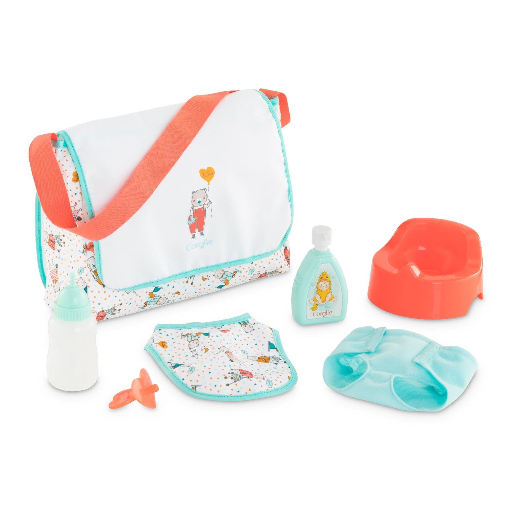 Voir la diapositive 1 : Corolle Sac à Langer et Accessoires pour poupon 36 et 42 cm