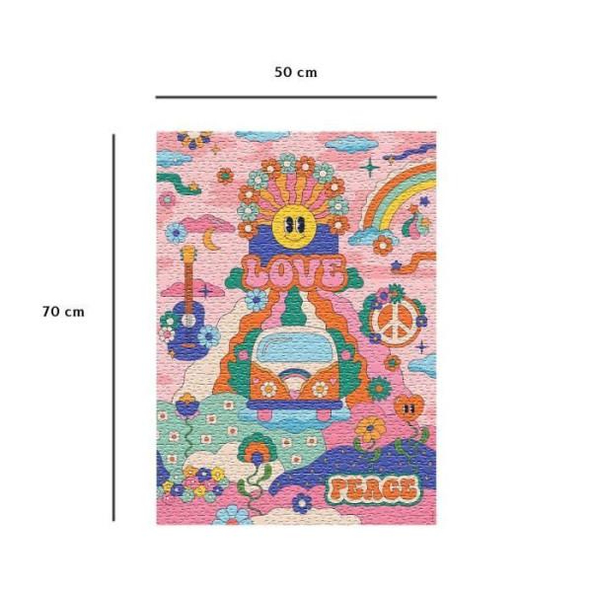 Voir la diapositive 4 : RAVENSBURGER Puzzle 1000 pieces hippie style / cha cha pop, des 14 ans, puzzle de qualité supérieure, collection artiste, 12001443, nathan