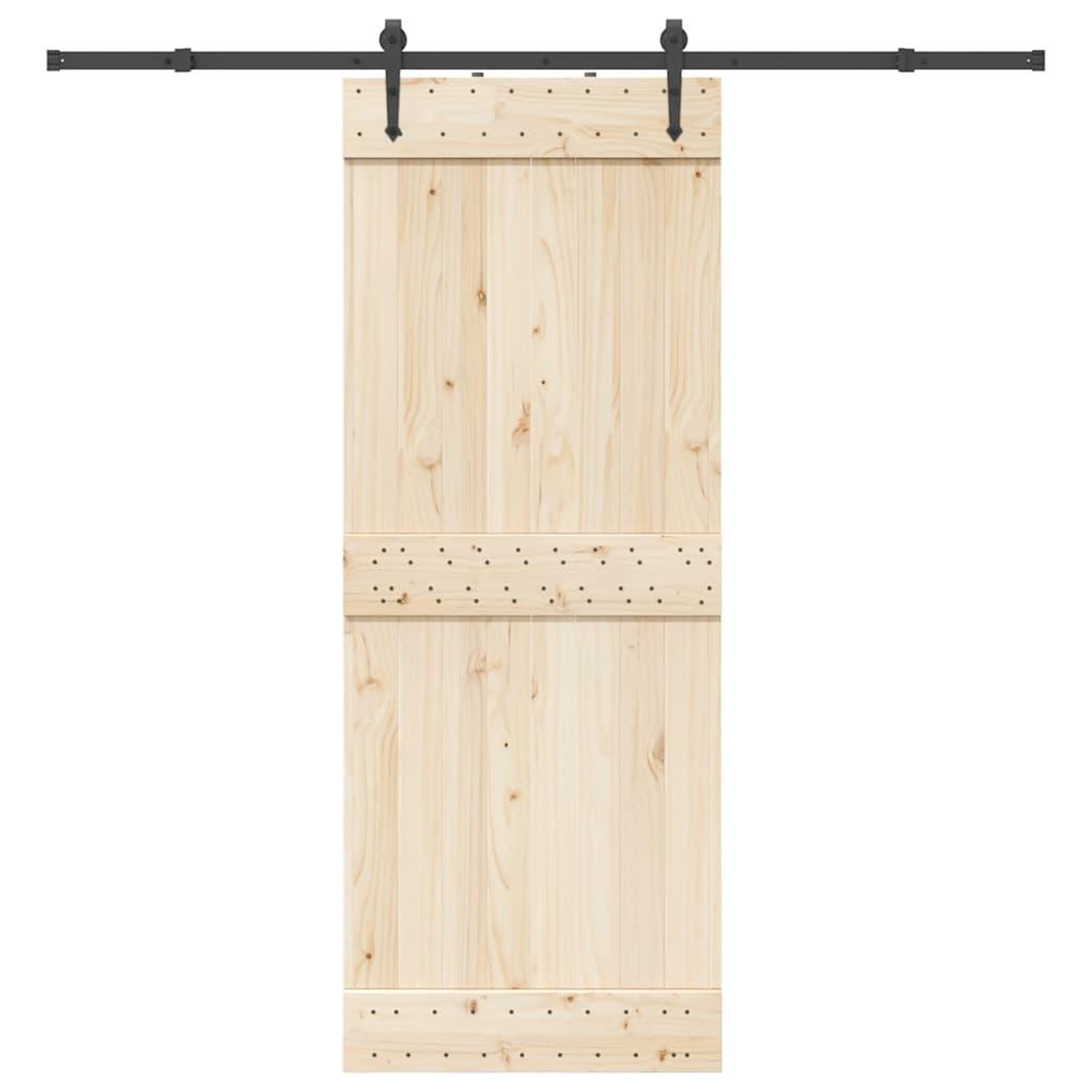 VIDAXL Kit de quincaillerie de porte coulissante 213,5 cm acier noir