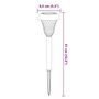 Voir la diapositive 6 : VIDAXL Lampes solaires d'allees et piquets de sol 12 pcs blanc