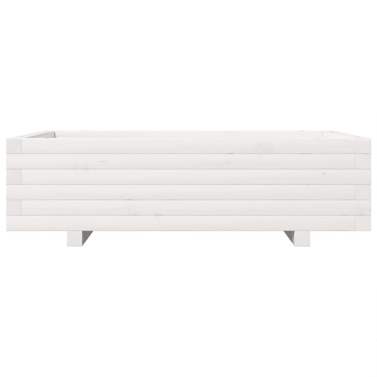 VIDAXL Jardiniere blanc 90x60x26,5 cm bois de pin massif