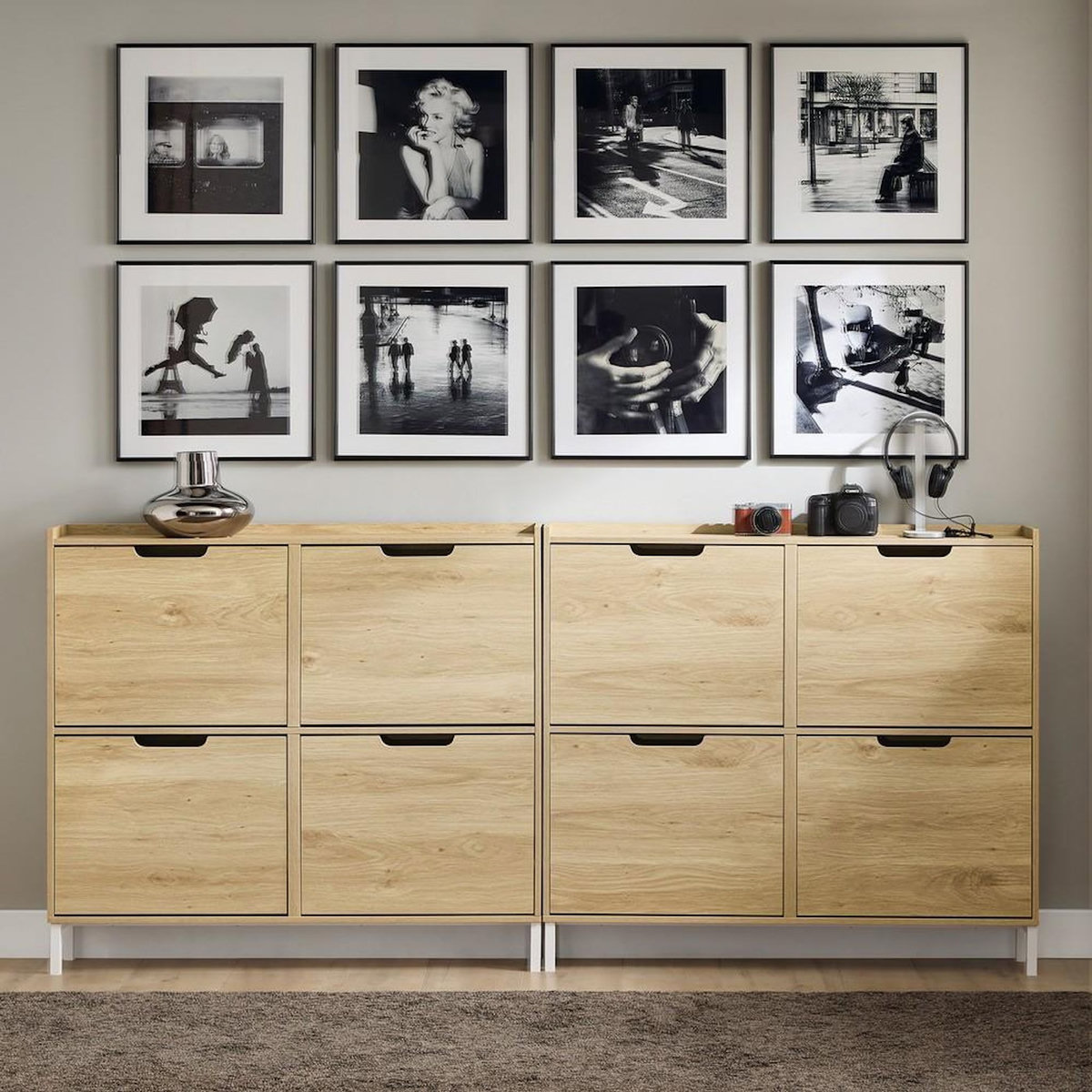 SOBUY SoBuy - Meuble À Chaussures 4 portes - Minimaliste - FSR100